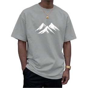 GORGLITTER Men's Mountain Graphic Tees Short Sleeve Crewneck T-Shirts Streetwear Shirt in Saudi Arabia