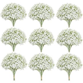 150 Pcs Artificial Flowers,Babys Breath Artificial Flowers,Fake White Babys Breath Flowers Artificial Bulk,150 Pcs Real Touch Flowers for Wedding Party Home Garden Decoration (150) in Saudi Arabia