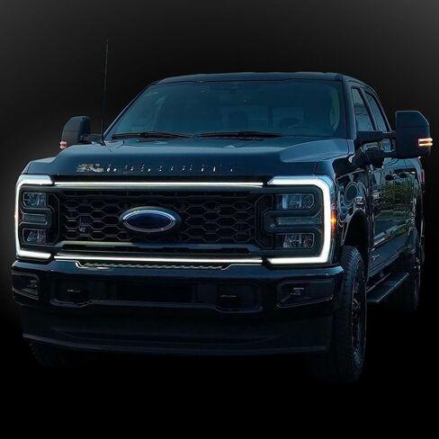 Super Duty-Ghost LED Grill Lights for 2023-2024 Ford F250, F350, F450 & F550 (Black Anodized Frame) in Saudi Arabia