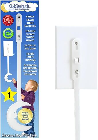Light Switch Extender for Kids (2 Pack) - Glow in The Dark Toddler Light Switch - Kids Light Switch Extender - Quick Install, Easy Grab Extension, Award Winning in Kuwait