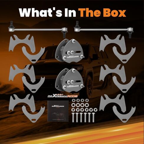 MaxPeedingrods 2 "Front & 1.5" مجموعة الرفع الخلفي لـ Honda Ridgeline 2017-2023 ، مع روابط نهاية Sway Bar الموسعة ، مجموعة تسوية التعليق in Kuwait