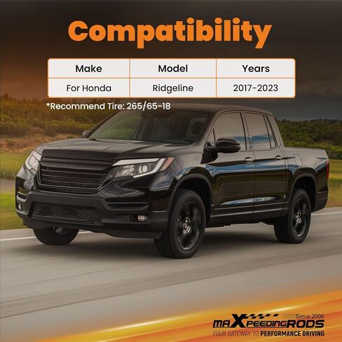 MaxPeedingrods 2 "Front & 1.5" مجموعة الرفع الخلفي لـ Honda Ridgeline 2017-2023 ، مع روابط نهاية Sway Bar الموسعة ، مجموعة تسوية التعليق in Kuwait