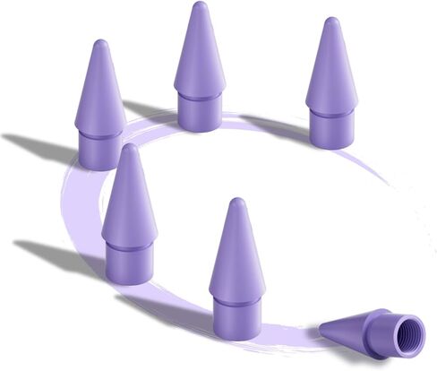 نصائح بديلة لـ Apple Pencil 2nd Gen/1st Gen/USB-C/Apple Pencil Pro Generation ، مطابقة تمامًا لـ Apple Pen Nibs ، Black ، 6 Pack in Kuwait