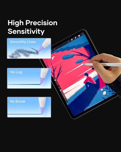 نصائح بديلة لـ Apple Pencil 2nd Gen/1st Gen/USB-C/Apple Pencil Pro Generation ، مطابقة تمامًا لـ Apple Pen Nibs ، Black ، 6 Pack in Kuwait