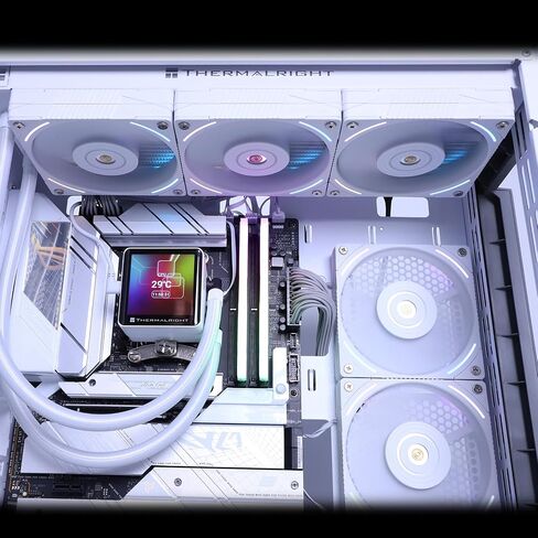 Thermalright Frozen Vision 360 Argb Black V2-Liquid Cpu Water Cooler ، مع مراوح PWM ، شاشة IPS IPS مربعة 2.88 بوصة لـ 480 × 480 بكسل ، مبرد ماء CPU CPU لـ AM4/AM5 ، Intel 1851/1700/115x in Kuwait
