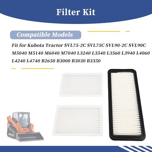 Filter Kit T1855-71600 متوافق مع جرار Kubota ، استبدل T185571600 ، PA30252 ، SC80067 ، SC 80067 ؛ 6A671-75090 014520-0804 in Saudi Arabia