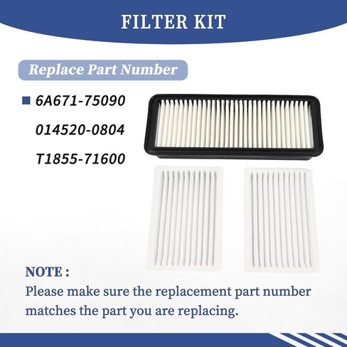 Filter Kit T1855-71600 متوافق مع جرار Kubota ، استبدل T185571600 ، PA30252 ، SC80067 ، SC 80067 ؛ 6A671-75090 014520-0804 in Saudi Arabia