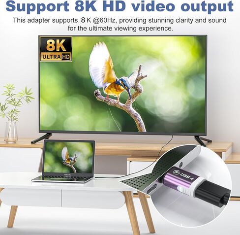 USB C Magnetic Adapter (2 Pack), 240W USB Type C Male to Female Adapter Extender Compatible with Thunderbolt 3/4, Support up to 240W Charging, 40Gbps Data Transfer and 8K@60Hz Video, Light Blue in Kuwait