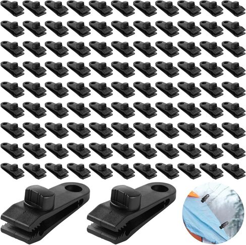100 PCS TARP CLIPS GRIPS HUSTER DIRCHION CLIPS ، مشبك خيمة المسمار الإبهام ، مشبك آمن للرياح ، مقاوم القنب في الهواء الطلق لمشبكات التخييم ، الخيام ، أغطية حمام السباحة ، أغطية السيارات (100) in Saudi Arabia