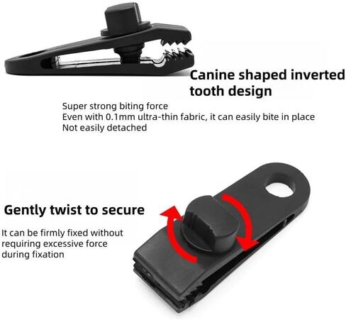 100 PCS TARP CLIPS GRIPS HUSTER DIRCHION CLIPS ، مشبك خيمة المسمار الإبهام ، مشبك آمن للرياح ، مقاوم القنب في الهواء الطلق لمشبكات التخييم ، الخيام ، أغطية حمام السباحة ، أغطية السيارات (100) in Saudi Arabia