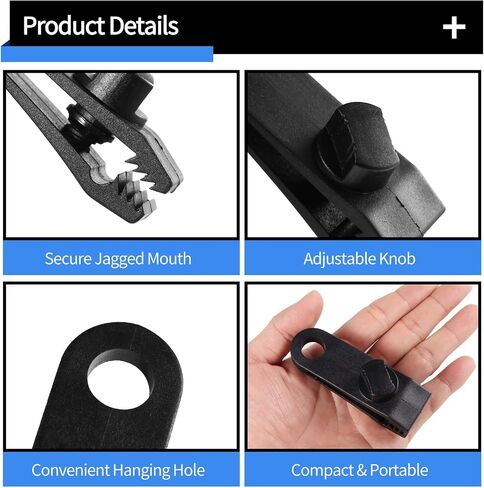 100 PCS TARP CLIPS GRIPS HUSTER DIRCHION CLIPS ، مشبك خيمة المسمار الإبهام ، مشبك آمن للرياح ، مقاوم القنب في الهواء الطلق لمشبكات التخييم ، الخيام ، أغطية حمام السباحة ، أغطية السيارات (100) in Saudi Arabia