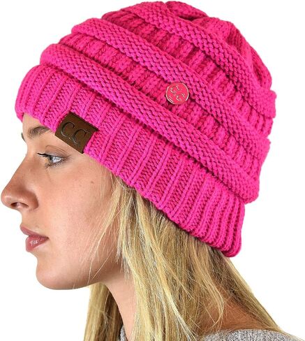 C.C Soft Stretch Cable Knit Side Epoxy Button for Mask Beanie Skully in Saudi Arabia