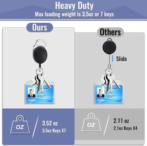 60 Pcs Badge Reels Retractable Bulk ID Badge Holders Retractable Lanyards with Carabiner Reel Clip for Keys, Retractable Card Holder Badge Reel Retractable Key Chains for Key Name Card Holder in Saudi Arabia