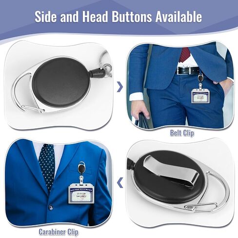 60 Pcs Badge Reels Retractable Bulk ID Badge Holders Retractable Lanyards with Carabiner Reel Clip for Keys, Retractable Card Holder Badge Reel Retractable Key Chains for Key Name Card Holder in Saudi Arabia