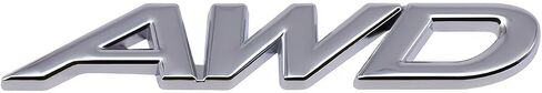 1x Metal AWD Letter Logo Emblem Badge Fits for Auto Car Trunk Large All Wheel Drive Scals (Red) in Kuwait