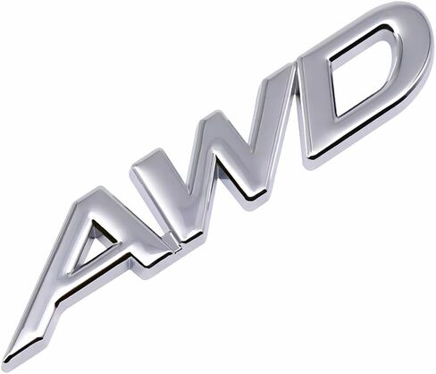 1x Metal AWD Letter Logo Emblem Badge Fits for Auto Car Trunk Large All Wheel Drive Scals (Red) in Kuwait