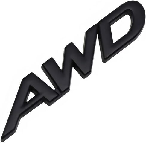 1x Metal AWD Letter Logo Emblem Badge Fits for Auto Car Trunk Large All Wheel Drive Scals (Red) in Kuwait