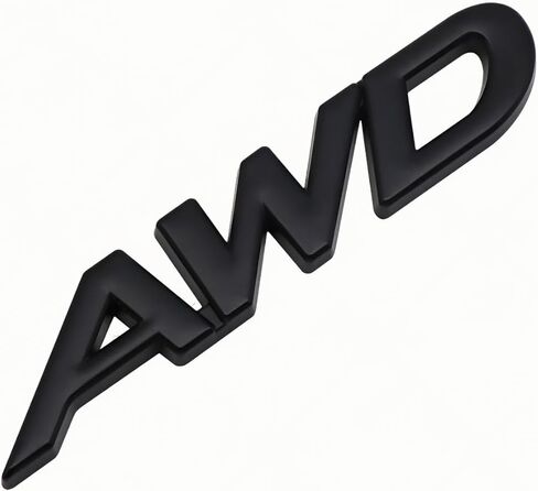 1x Metal AWD Letter Logo Emblem Badge Fits for Auto Car Trunk Large All Wheel Drive Scals (Red) in Kuwait