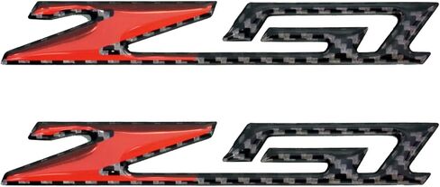 مجموعة الزوج Corvette C7 Z51 Emblem Carbon Carbon Livers Stingray Sticker Sticker Presentive for Corvette (Silver Red Carbon Lives) in Kuwait