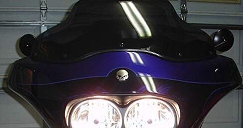 الشارة الشارة ميدالية Backrest Fender Logo متوافق مع Harley Davidson Cvo Road Glide Willie G Skull Wind Shield 1 Inch Metal 2 PCS 14100228 in Kuwait