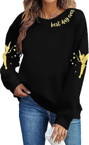 MYHALF Magical Shirt for Women Magic Kingdom Sweatshirt Best Day Long Sleeve Shirts Family Vacation Pullover Tops in Saudi Arabia