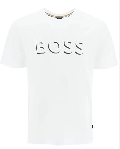 Boss Mens Tee Tiburt 339 قميص Tee Crew Neck العادي 50481611 (الولايات المتحدة ، ألفا ، كبيرة ، منتظمة ، منتظمة ، أبيض) in Saudi Arabia