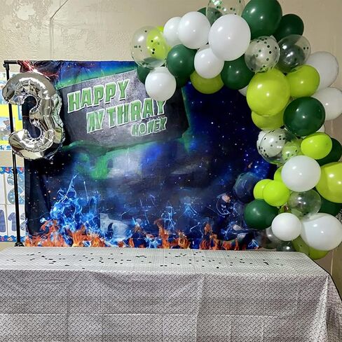 60 قطعة من بالونات الأطفال باللونين الأزرق والفضي، مقاس 30.48 سم باللون الأزرق الفاتح المغبر والأزرق والأبيض من اللاتكس مع بالونات فضية معدنية من الكروم للحفلات للأولاد وديكورات حفلات أعياد الميلاد الشتوية in Kuwait