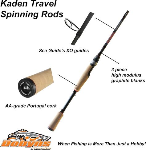 قضبان DOBYNS CADEN Travel Casting / 7'1 " / 3 PC / 10-20 LB LINE / 1 / 4-1 OZ WULE / ACTION FACK ACTION / CORK-FULL in Kuwait
