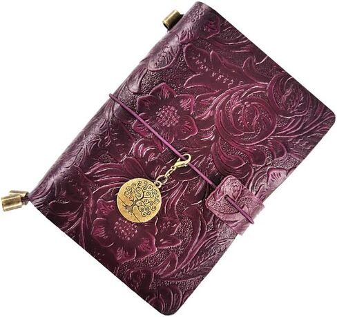 Refillable Leather Journal, Handmade Notebook with Bookmark for Men & Women, Vintage Notebook perfect for writing, gifts, travelers (Blue, A5) in Saudi Arabia