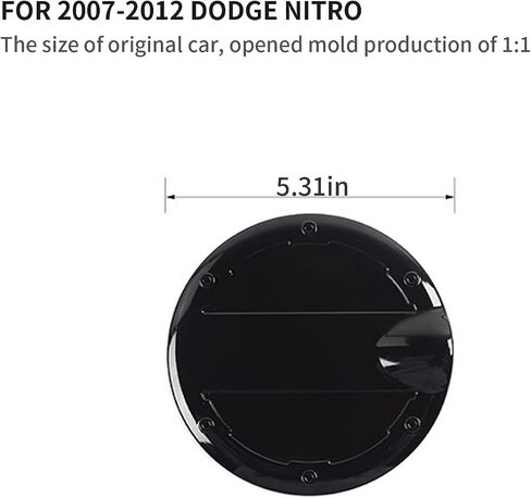 Jimen Compatible with Dodge Nitro/Jeep Liberty 2007-2012, Gas Cap Cover Non-Locking Fuel Tank Door (Chrome) in Saudi Arabia