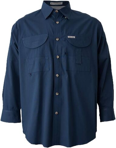 Men's Long Sleeve Fishing Button Down Shirt, Breathable Outdoors Casual Lightweight Shirt in Saudi Arabia