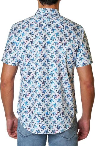 روبرت جراهام للرجال Lucero Short Sleeve المنسوجة زر أسفل القميص in Saudi Arabia