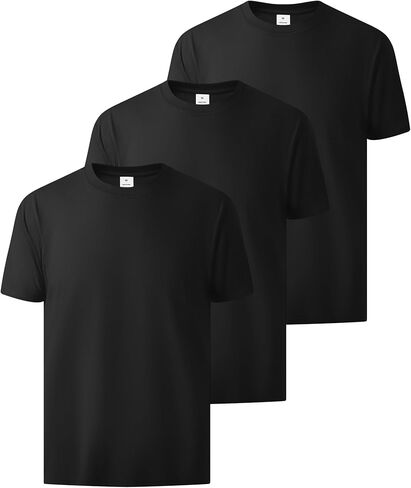 ZITY 3 Pack Men's T-Shirts Cotton Crew Neck Oversized Basic Tee Short Sleeve Soft Casual Shirts Summer Tops in Saudi Arabia