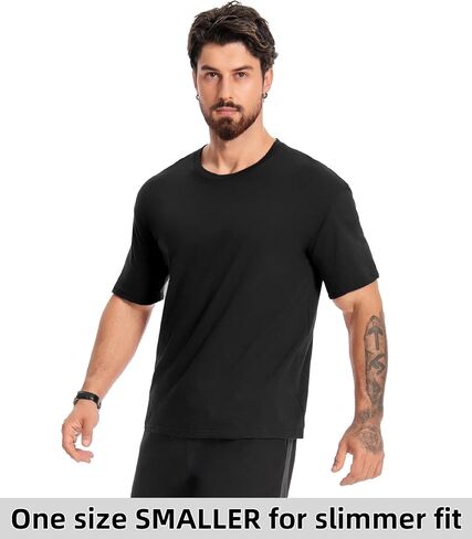 ZITY 3 Pack Men's T-Shirts Cotton Crew Neck Oversized Basic Tee Short Sleeve Soft Casual Shirts Summer Tops in Saudi Arabia