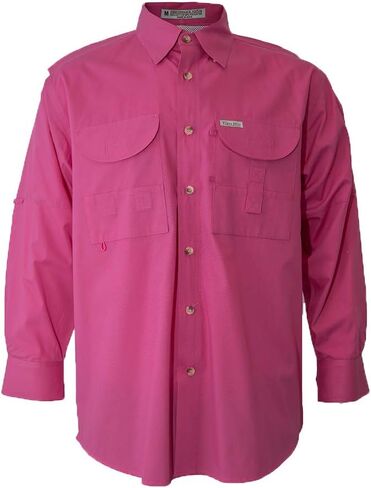 Men's Long Sleeve Fishing Button Down Shirt, Breathable Outdoors Casual Lightweight Shirt in Saudi Arabia