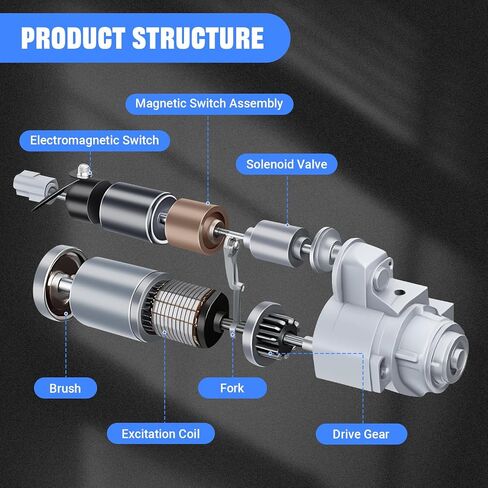 Tutor Auto 17986N New Starter Motor Presentive متوافق مع Chevy Traverse 09-17 ، Impala 12-20 ، GMC Acadia 07-16 ، Buick Enclave Lacrosse ، SRX XTS STS ، Pontiac Saturn Suzuki ، 3.0L 3.6L in Kuwait
