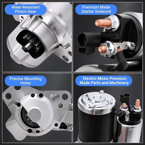 Tutor Auto 17986N New Starter Motor Presentive متوافق مع Chevy Traverse 09-17 ، Impala 12-20 ، GMC Acadia 07-16 ، Buick Enclave Lacrosse ، SRX XTS STS ، Pontiac Saturn Suzuki ، 3.0L 3.6L in Kuwait