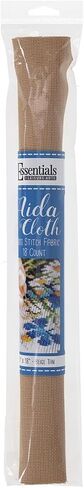 Essentials By Leisure Arts Aida Cloth, 18 Count, 15" x 18", Antique White Cross Stitch Fabric for Embroidery, Cross Stitch, Machine Embroidery and Needle Work in Kuwait