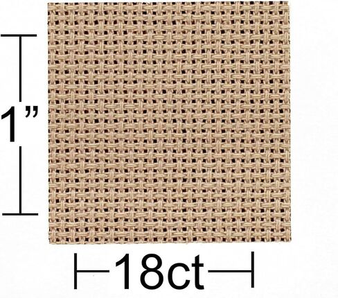 Essentials By Leisure Arts Aida Cloth, 18 Count, 15" x 18", Antique White Cross Stitch Fabric for Embroidery, Cross Stitch, Machine Embroidery and Needle Work in Kuwait