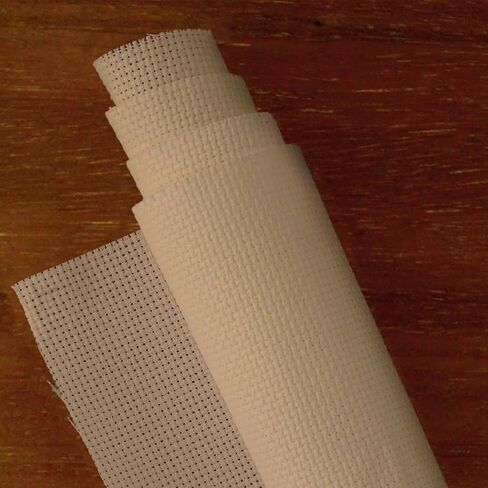 Essentials By Leisure Arts Aida Cloth, 18 Count, 15" x 18", Antique White Cross Stitch Fabric for Embroidery, Cross Stitch, Machine Embroidery and Needle Work in Kuwait
