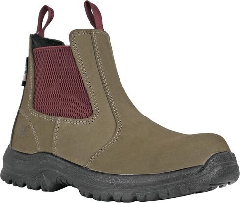 Moxie Trades® Angelina Chelsea Pull-on Booties for Women – Nubuck Leather Upper – Textile Lining – Cushioned Insole in Saudi Arabia