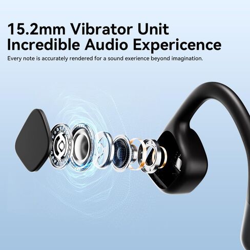 Bone Conduction Headphones, Wireless Bluetooth 5.4 Open Ear Headphones,with Mic,15H Playtime,IPX6 Waterproof Sports Headset,for Running,Cycling,Workouts, Outdoor Sports (Orange) in Saudi Arabia