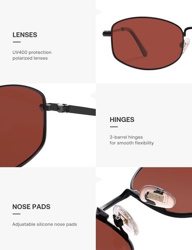 SOJOS Trendy Oval Polarized Sunglasses for Women Men, Retro Fashion Shades UV400 Protection SJ1258 in Saudi Arabia