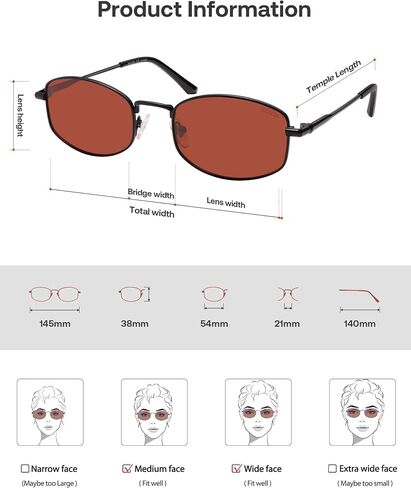 SOJOS Trendy Oval Polarized Sunglasses for Women Men, Retro Fashion Shades UV400 Protection SJ1258 in Saudi Arabia