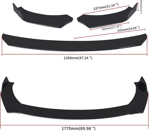Bumper Lip Spoiler Splitter Compatible with 1997-2002 2010-2021 Chevy Camaro LS LT1 SS Coupe Convertible Bumper Spoiler Body Kit, Side Skirt, Rear Lip, Strut Splitter Rods in Saudi Arabia