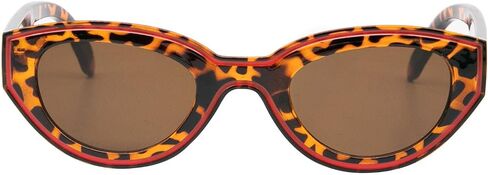 LJCZKA Retro Oval Sunglasses for Women Vintage 90s Cat Eye Sun Glasses Trendy Small Oval Cateye Line Shades in Saudi Arabia