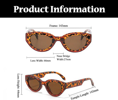 LJCZKA Retro Oval Sunglasses for Women Vintage 90s Cat Eye Sun Glasses Trendy Small Oval Cateye Line Shades in Saudi Arabia