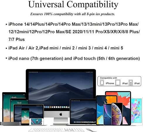 2 حزمة Lightning إلى محول مقبس سماعة رأس 3.5 مم ، 2 في 1 في iPhone محول سماعة رأس Aux Aux Audio Flitter مع سلك كابل Dongle Fast Charging PD لجهاز iPhone 14 13 12 11 XS XR 8 7 6 5 SE iPad iPad in Kuwait