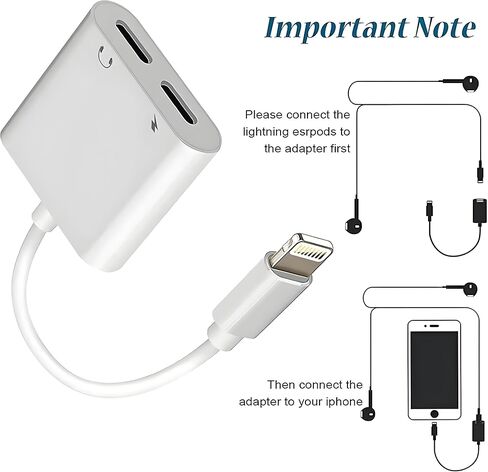 2 حزمة Lightning إلى محول مقبس سماعة رأس 3.5 مم ، 2 في 1 في iPhone محول سماعة رأس Aux Aux Audio Flitter مع سلك كابل Dongle Fast Charging PD لجهاز iPhone 14 13 12 11 XS XR 8 7 6 5 SE iPad iPad in Kuwait