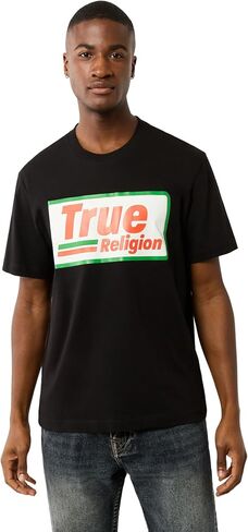 True Religion Men's Short Sleeve High Density Tee - Casual Crew Neck T-Shirt in Saudi Arabia